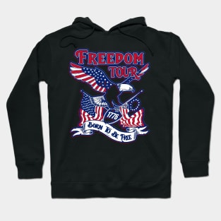 Patriotic Eagle American 4th Of July 1776 Freedom Born Free Hoodie